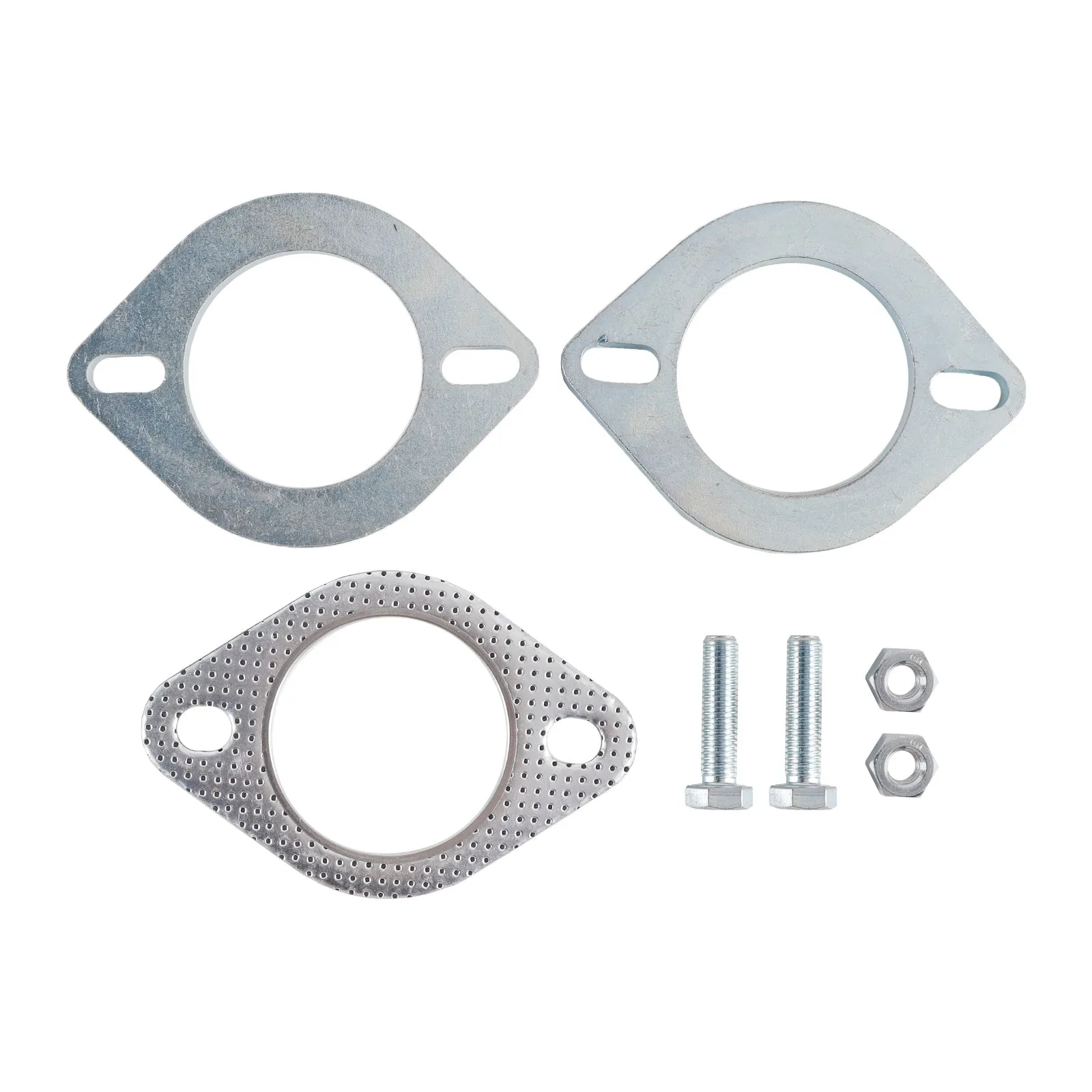 2 brides en acier 2,5"" pouces 64 mm pour joint de réparation d'échappement de tuyau et boulons