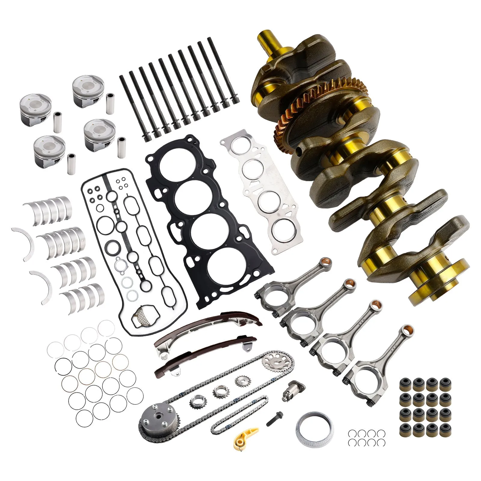 Kit de révision et de reconstruction du moteur Scion tC 2AZ-FE 2,4 L 2005-2010 avec kit de distribution des tiges de vilebrequin