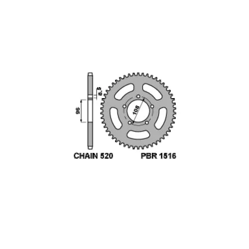 1516 41 C45 Corona Pbr Passo 520 - 38 > 50 Denti Per Aprilia Tuareg 1986 > 1987-1516-41-C45-123727