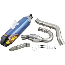 FMF 044438 FACTORY 4.1 RCT + MEGABOMB SYSTEM STAINLESS STEEL & TITANIUM BLUE ANODIZED YAMAHA
