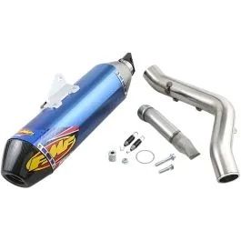 FMF 044400 FACTORY 4.1 RCT SLIP-ON MUFFLER STAINLESS STEEL & TITANIUM BLUE ANODIZED YAMAHA