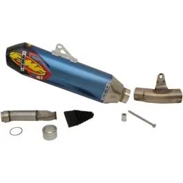 FMF 041546 FACTORY 4.1 RCT SLIP-ON MUFFLER TITANIUM & CARBON BLUE ANODIZED HONDA