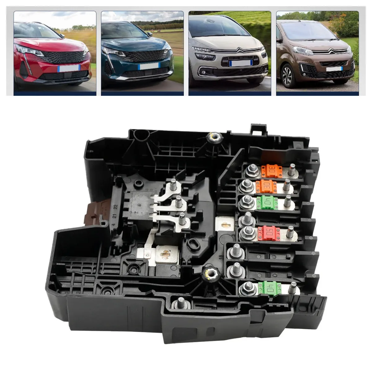 2013+ Citroën C4 Picasso II 1.2 THP, 1.6 VTi, 1.6 THP, 1.6 HDi & BlueHDi & 2.0 BlueHDi Module de tension de boîte à fusibles 9675350380 9675350286 générique
