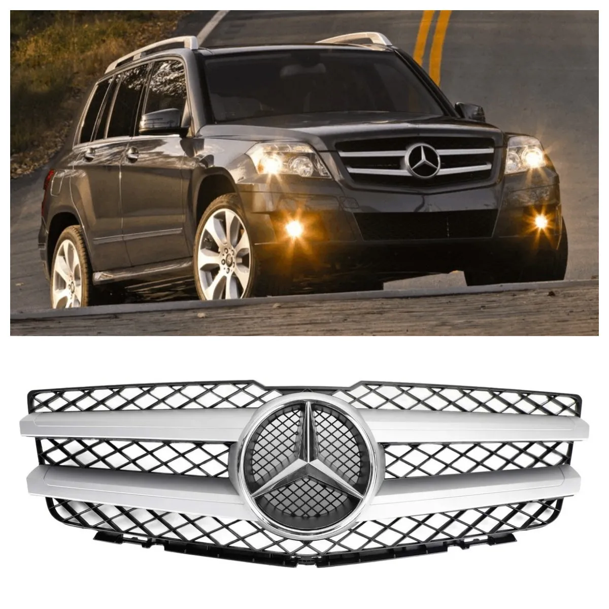 Front Hood Bumper Grill Grille Pour Mercedes Benz GLK X204 GLK350 2008-2012
