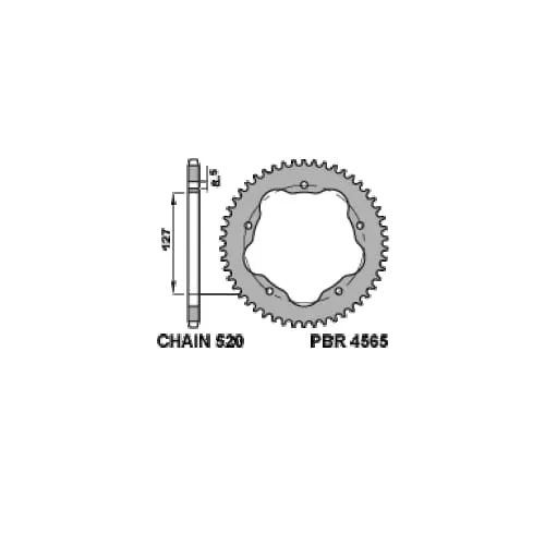 4565 41 Ld Corona Pbr Passo 520 - 38 > 44 Denti Per Ducati Hypermotard 2010-4565-41-LD-124186