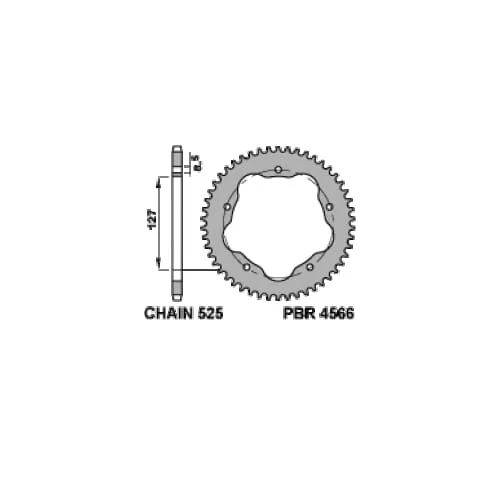 4566 41 Ld Corona Pbr Passo 525 - 36 > 44 Denti Per Ducati Hypermotard 2010-4566-41-LD-124185