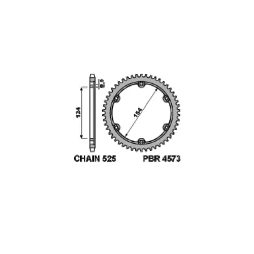 4573 40 Ld Corona Pbr Passo 525 - 37 > 45 Denti Per Ducati Multistrada / S 2010 > 2016-4573-40-LD-124214