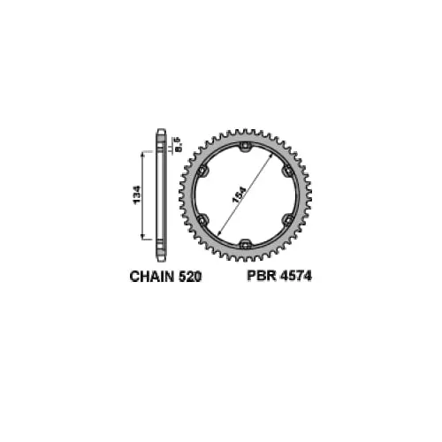 4574 39 Ld Corona Pbr Passo 520 - 37 > 43 Denti Per Ducati 1199 Panigale 2012 > 2014-4574-39-LD-124206