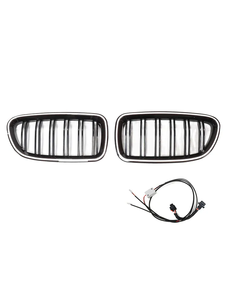 01.2009-10.2016 BMW Série 5 F10 M5 Grille de pare-chocs en forme de rein Noir brillant 51137203649 51137203203