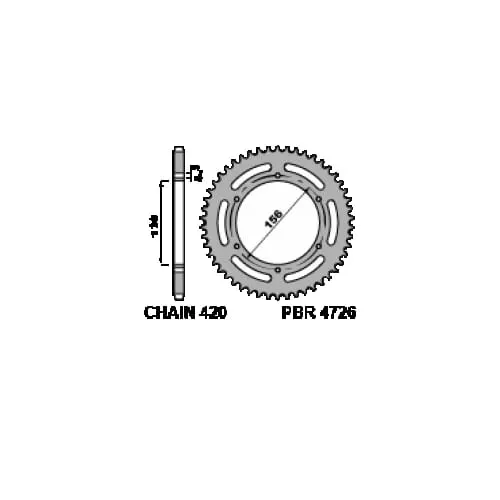 4726 58 L5 Corona Pbr Passo 420 - 58 > 58 Denti Per Fantic Motor Enduro Performance 2018 > 2020-4726-58-L5-124228