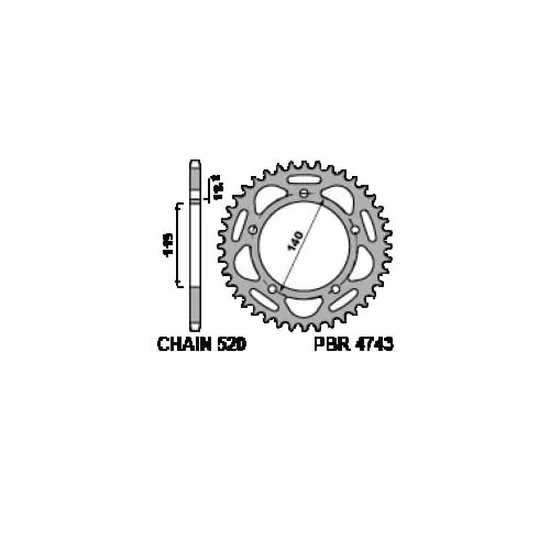 4743 45 Ld Corona Pbr Passo 520 - 43 > 45 Denti Per Bmw S Rr 2019 > 2022-4743-45-LD-123906