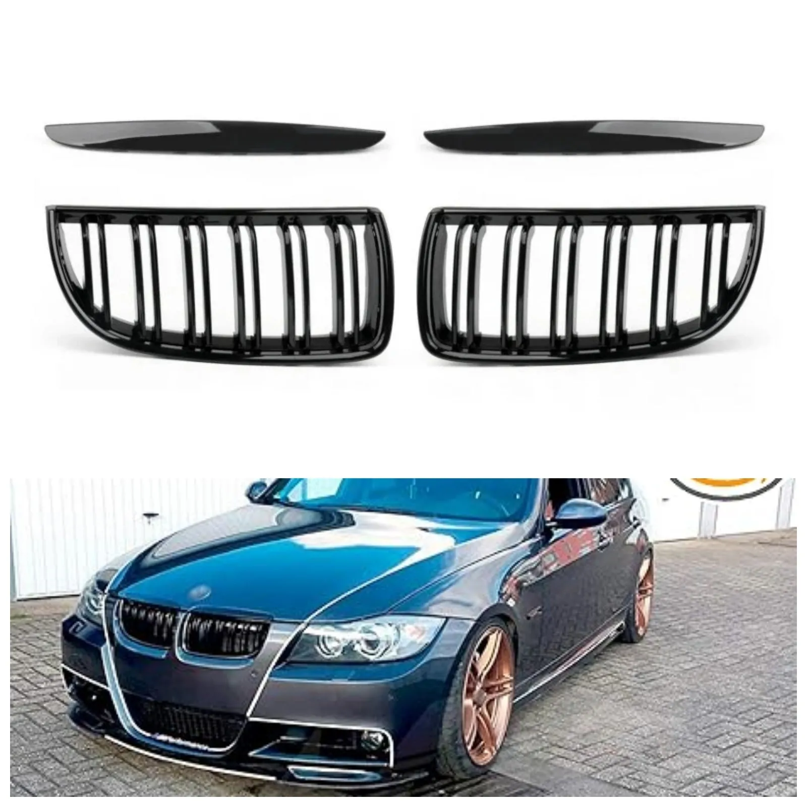 Corrette à double latte rein avant pour BMW E90 Berline Wagon 320I 2004-2007