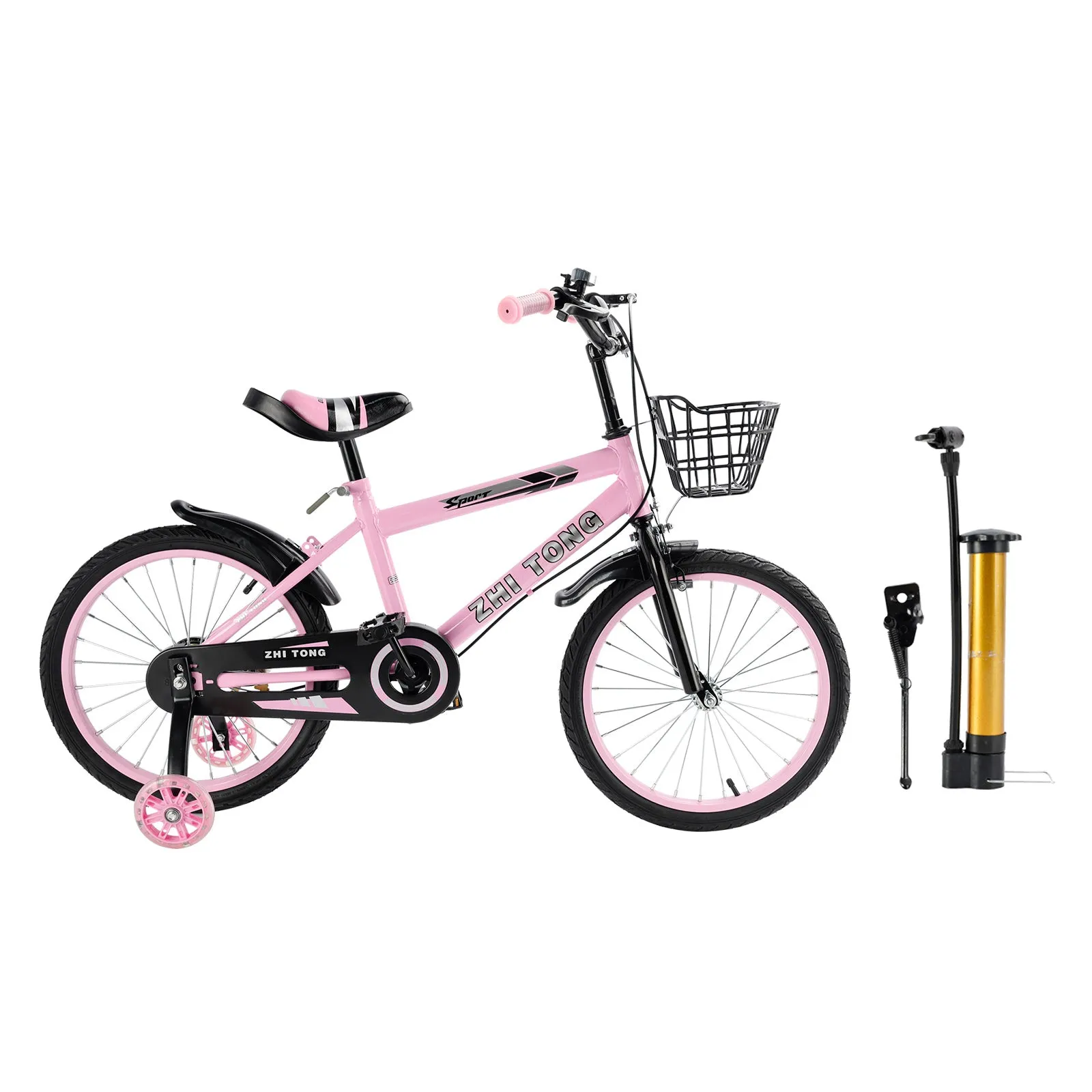 Vélo d'enfant 14/16/18 pouces pour filles avec roue auxiliaire