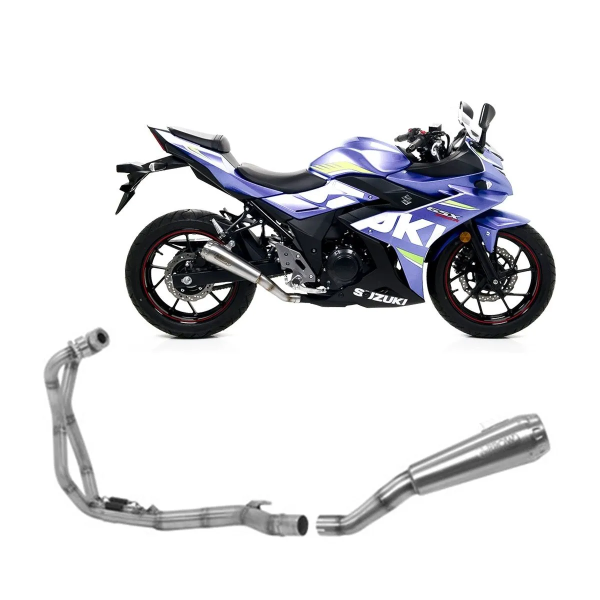 Scarico Completo Arrow Pro Race Fondello Acciaio Nichrom Suzuki Gsx 250 R 2019 > 2020-71680MI--71870PRI-108206