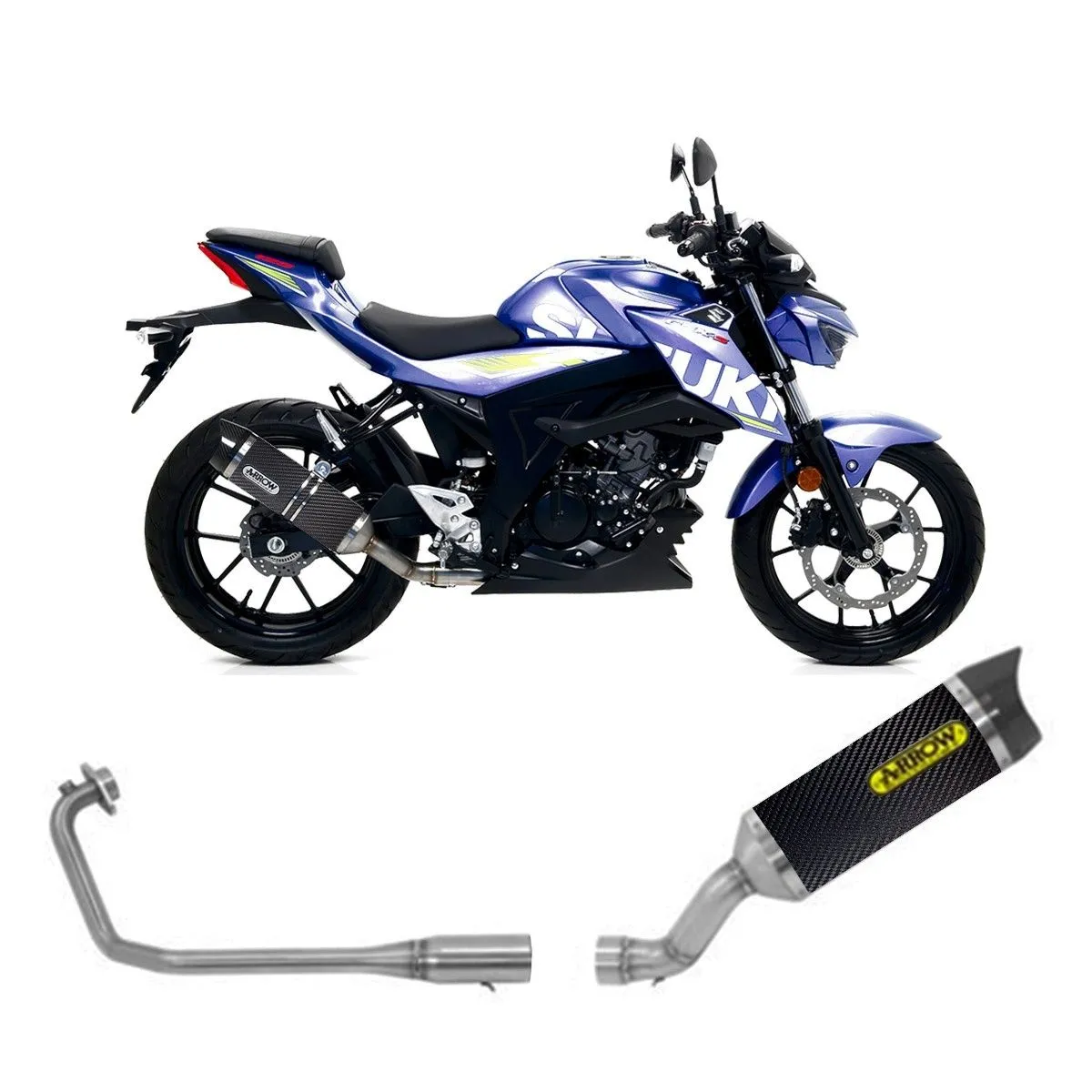 Scarico Completo Arrow Coll Racing Carbon Thunder Fond Carb Suzuki Gsxs125 2017 > 2020-71681MI--71871MK-108223