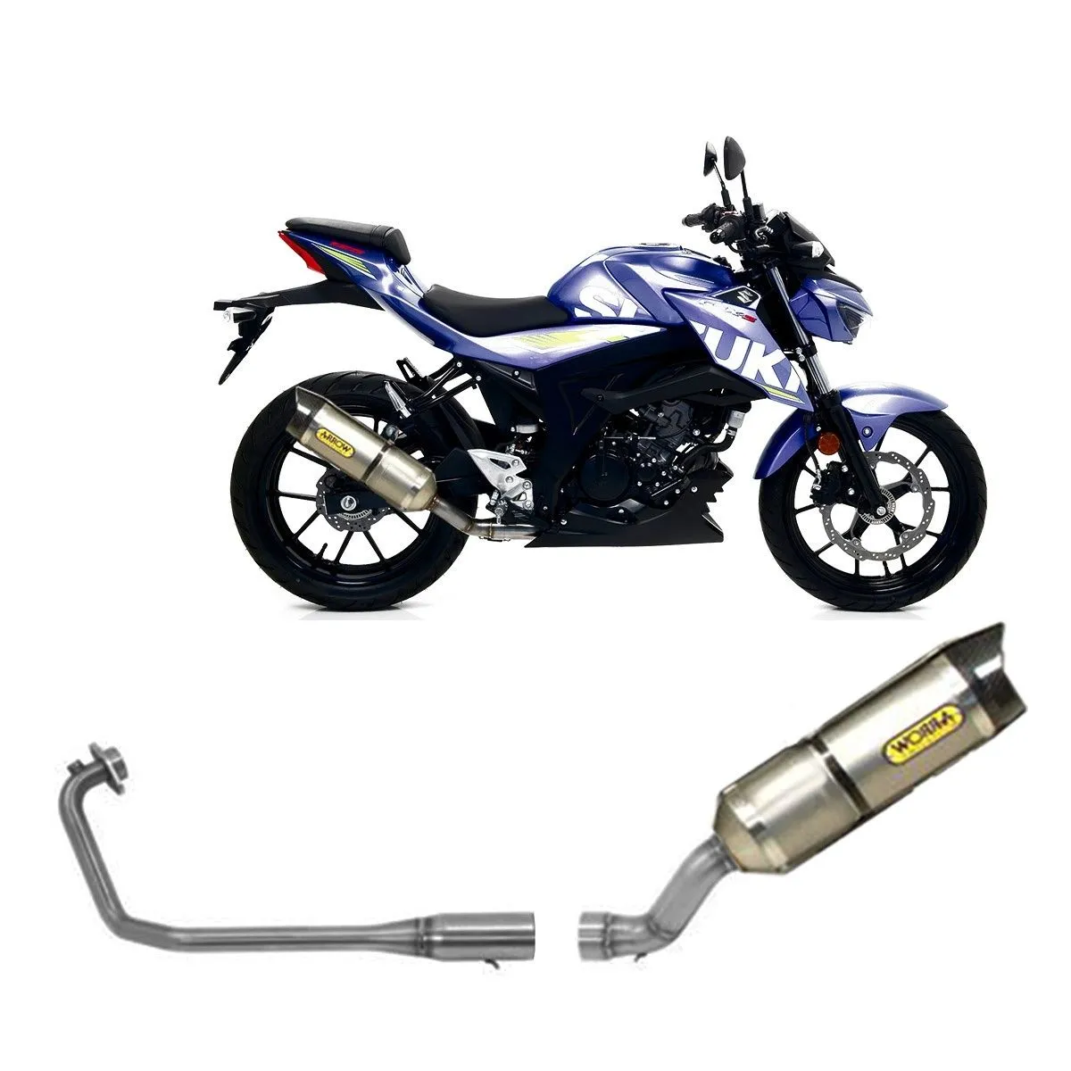 Scarico Completo Arrow Coll Racing Titanio Thunder Fond Carb Suzuki Gsxs125 2017 > 2020-71681MI--71871PK-108221