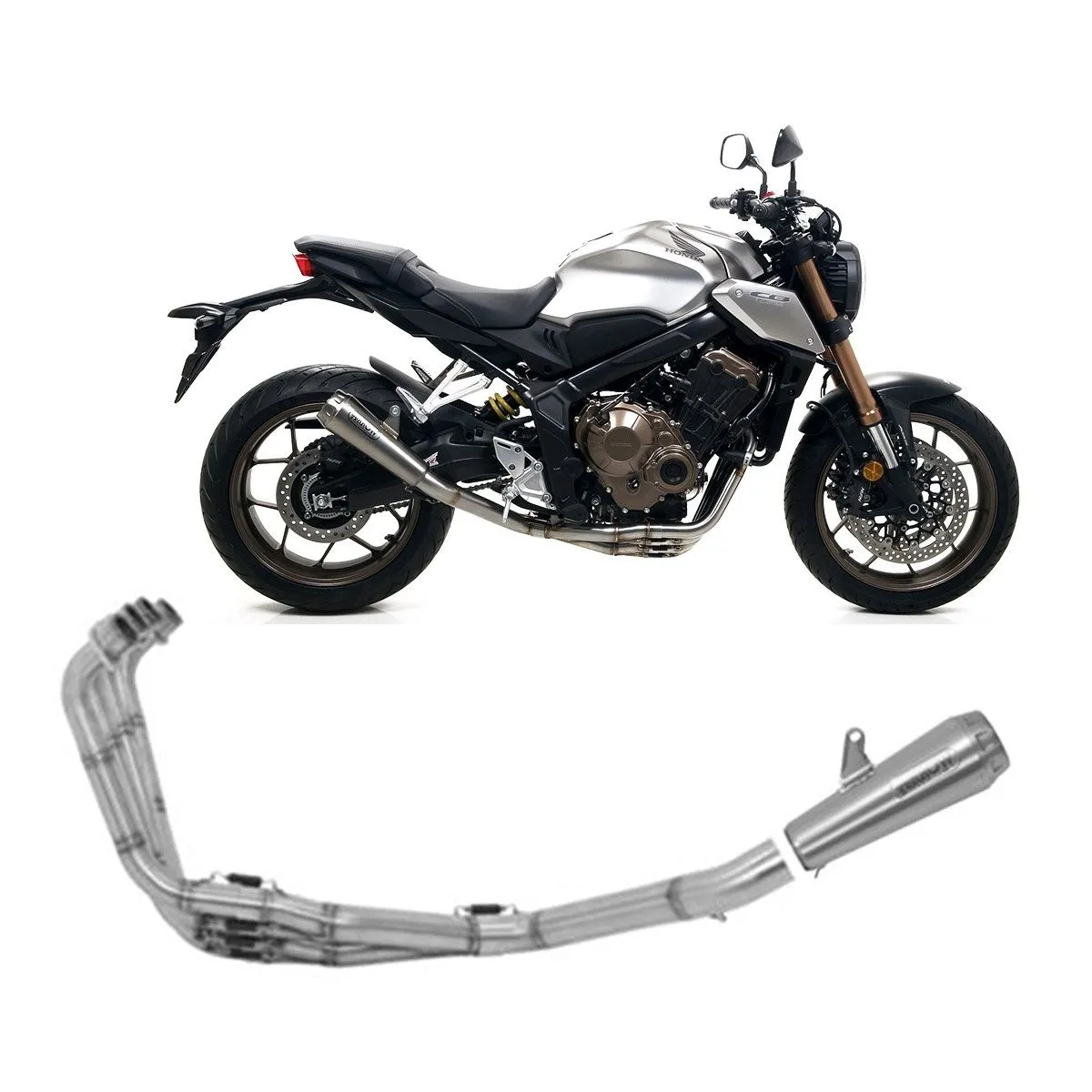 Scarico Completo Racing Arrow Pro Race Titanium Fond Titanio Honda Cb650r 2019 > 2023-71704MI--71217PR-108158