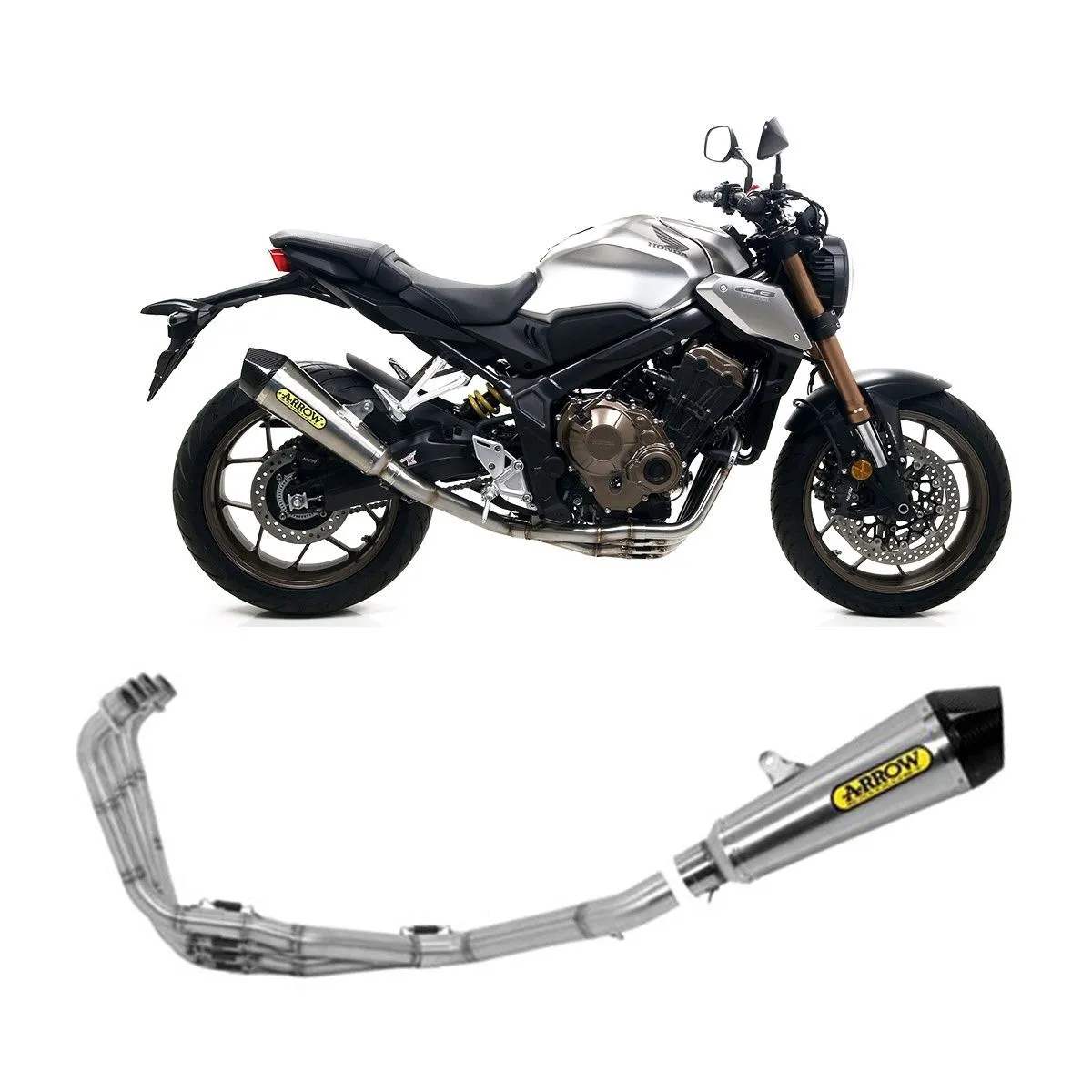 Scarico Completo Racing Arrow X-kone Fond Carbonio Honda Cb650r 2030-71704MI--71892XKI-108155