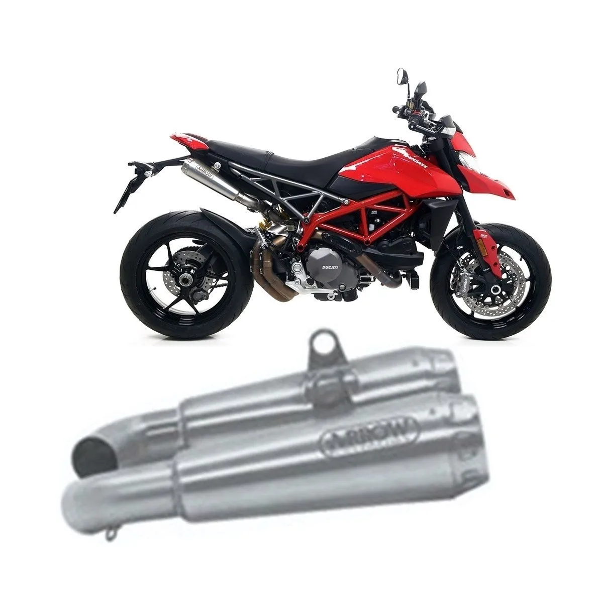 Scarico Completo Arrow Nichrom Pro Race Fonde Acc Omolo Hypermotard 950 2019 > 2021 Pri-71895PRI-108235