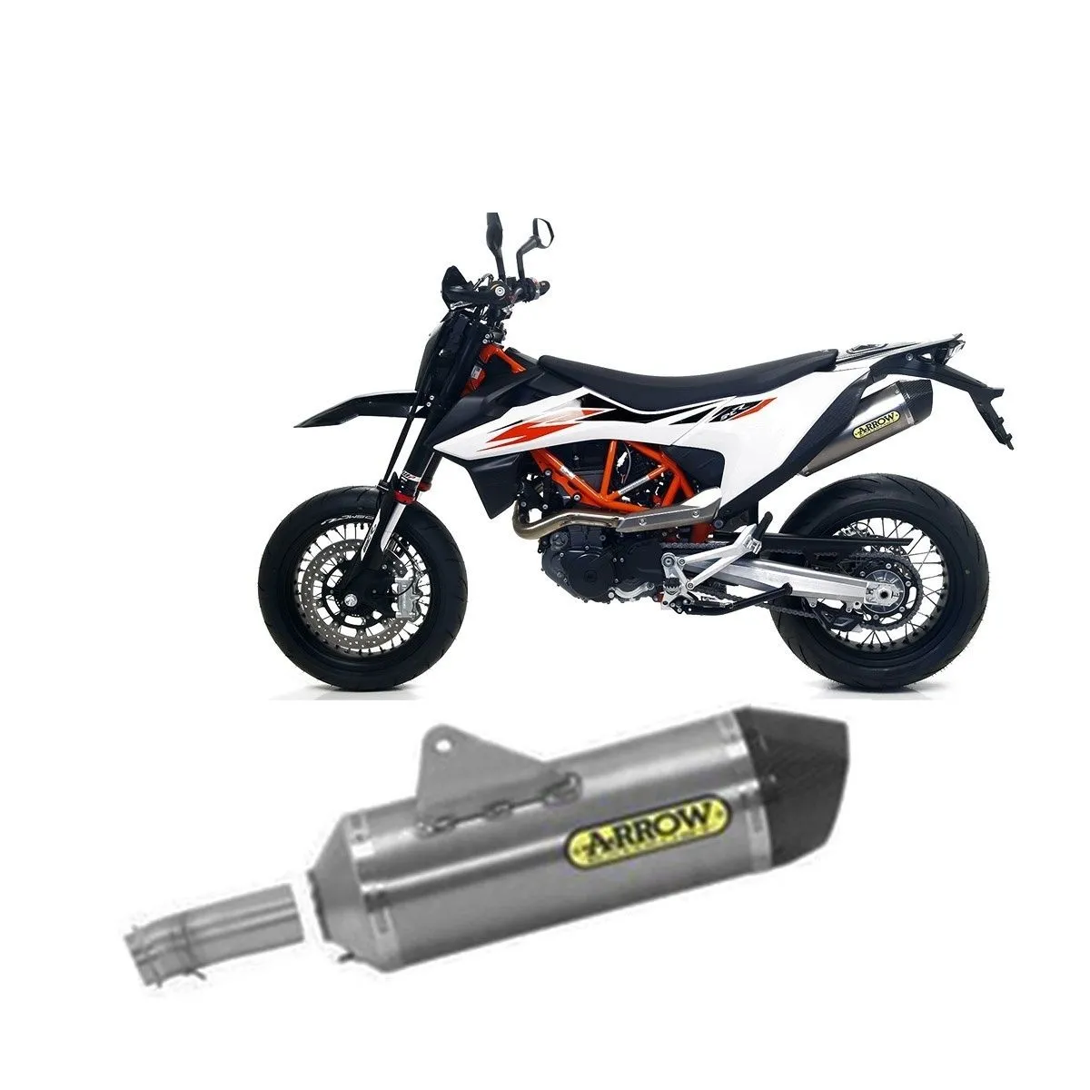 Raccordo+terminale Arrow Allum Kat Omologato Race Fond Carbo Ktm 690enduro 2019 > 2020-72156PZ--72624AK-108271