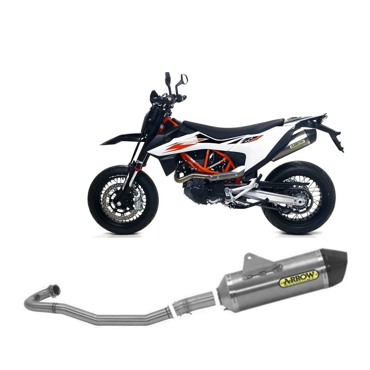 Scarico Completo Arrow No Omolog All Race Fond Carbo Racetech Ktm 690enduro 2019 > 2023-72157PD--72156PD--72624AK-108277