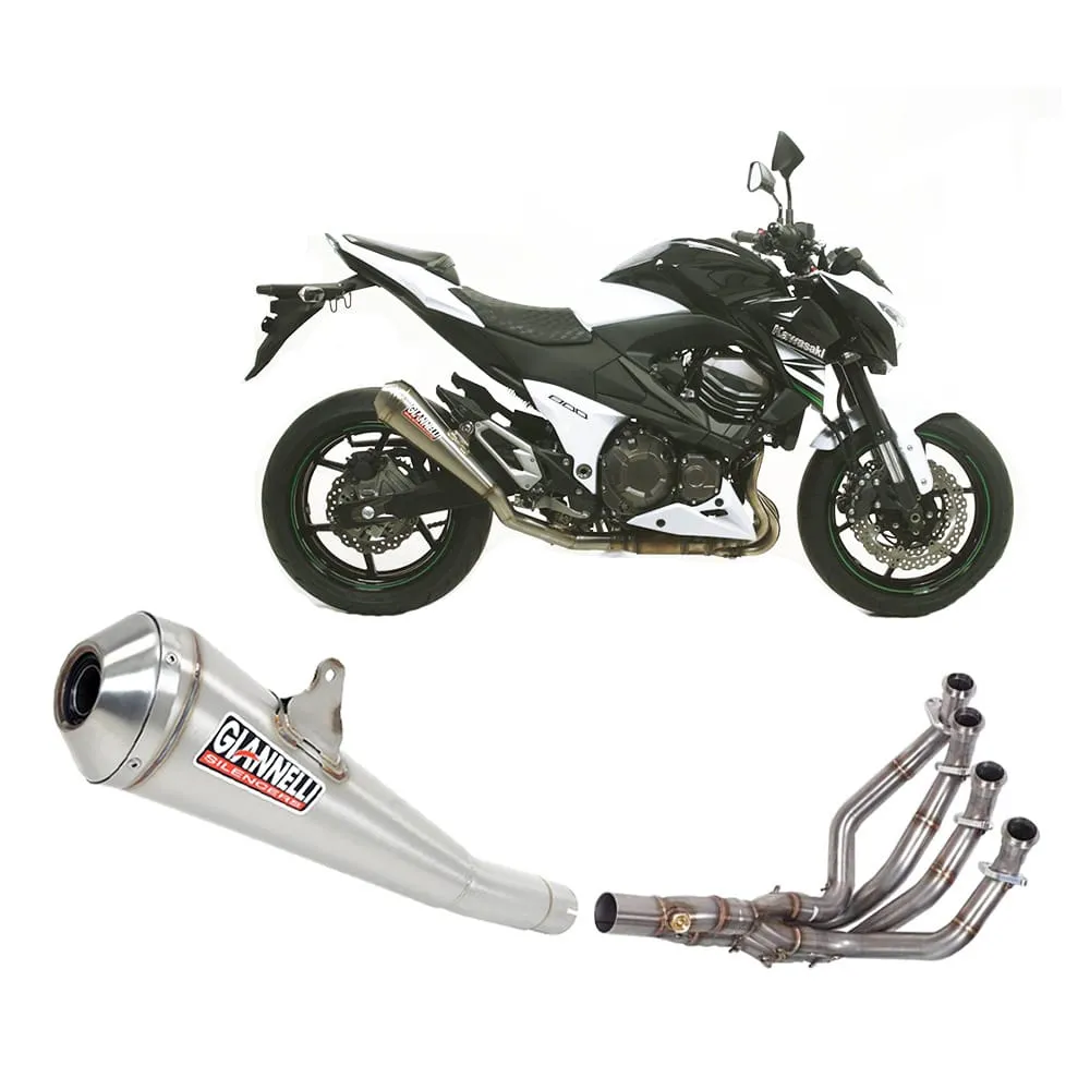 Impianto Scarico Completo No Cat Giannelli Nichrom Kawasaki Z 800 2013 > 2016-73431GX--71207IN-107156