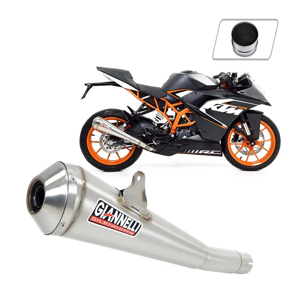 Terminale Scarico Giannelli Gxone Nichrom + Catalizzatore Ktm Rc 125 2015 > 2016-73438GX--70506CT-107245