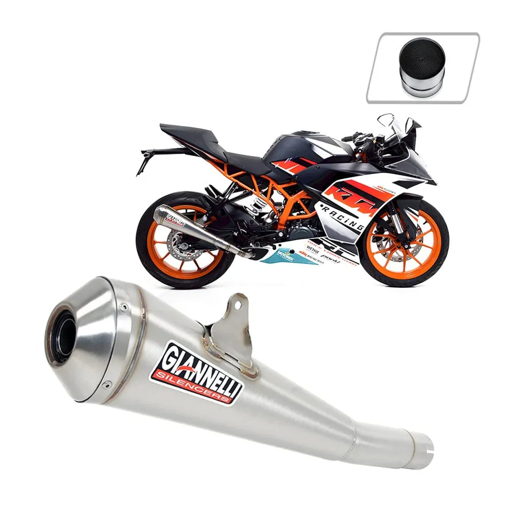 Terminale Scarico Giannelli Gxone Nichrom + Catalizzatore Ktm Rc 390 2015 > 2016-73438GX--70506CT-107273