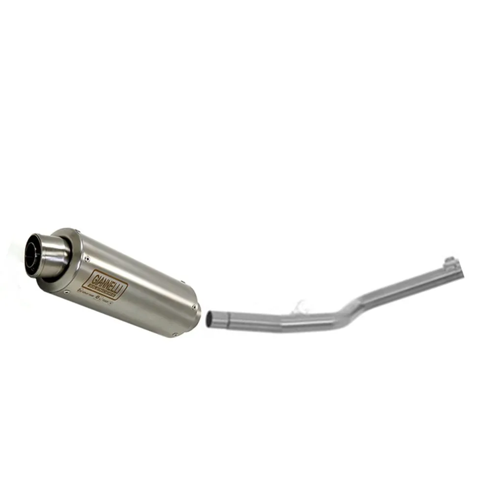 Terminale Scarico Inox + Raccordo Cat Giannelli Kawasaki Ninja 250 R 2009 > 2012-73514XPI--71543CT-107013