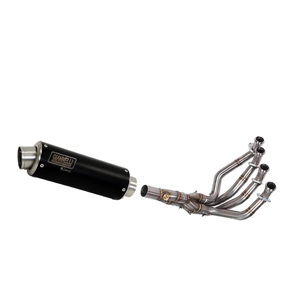 Impianto Scarico Completo No Cat Giannelli Inox Nero Kawasaki Z 800 2013 > 2016-73518XP--71207IN-107160