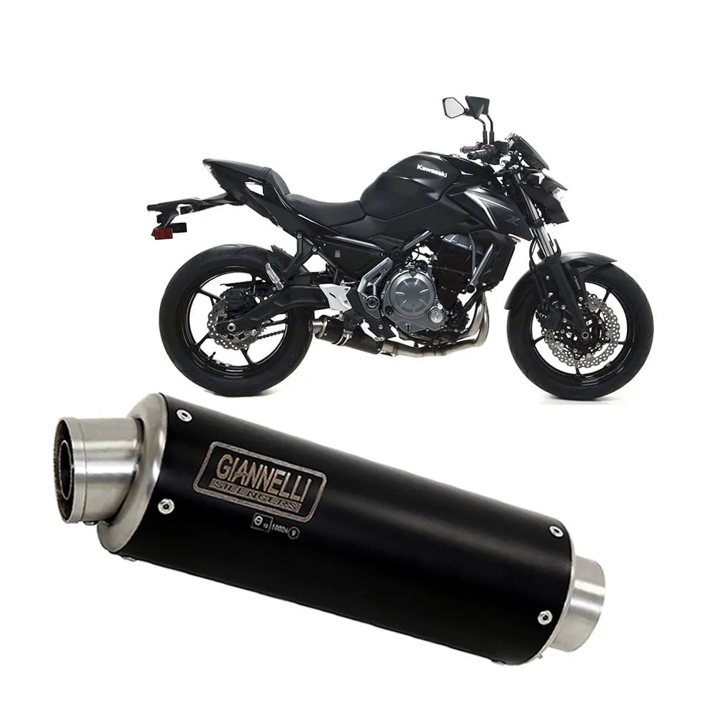 Scarico Completo Cat Giannelli Term Acciaio Inox Nero Kawasaki Z 650 2017 > 2021-73580XPZ-107108