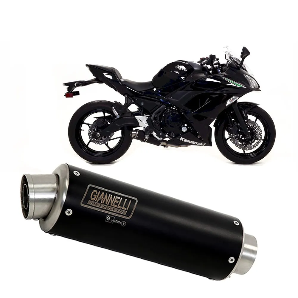 Scarico Completo Cat Giannelli Term Acc Inox Nero Kawasaki Ninja 650 2017 > 2021-73580XPZ-107112