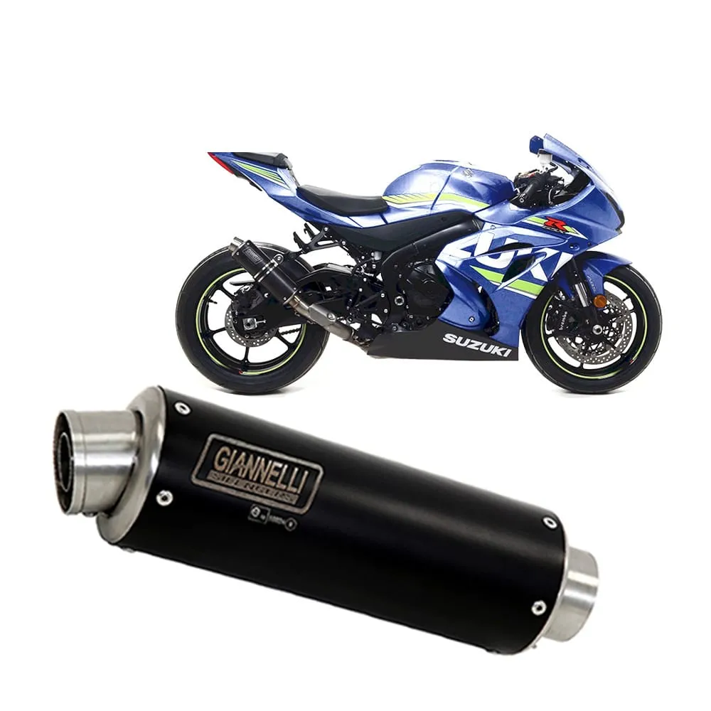 Terminale Scarico Giannelli Xpro Acciaio Inox Nero Suzuki Gsxr 1000 2017 > 2021-73581XP-107481