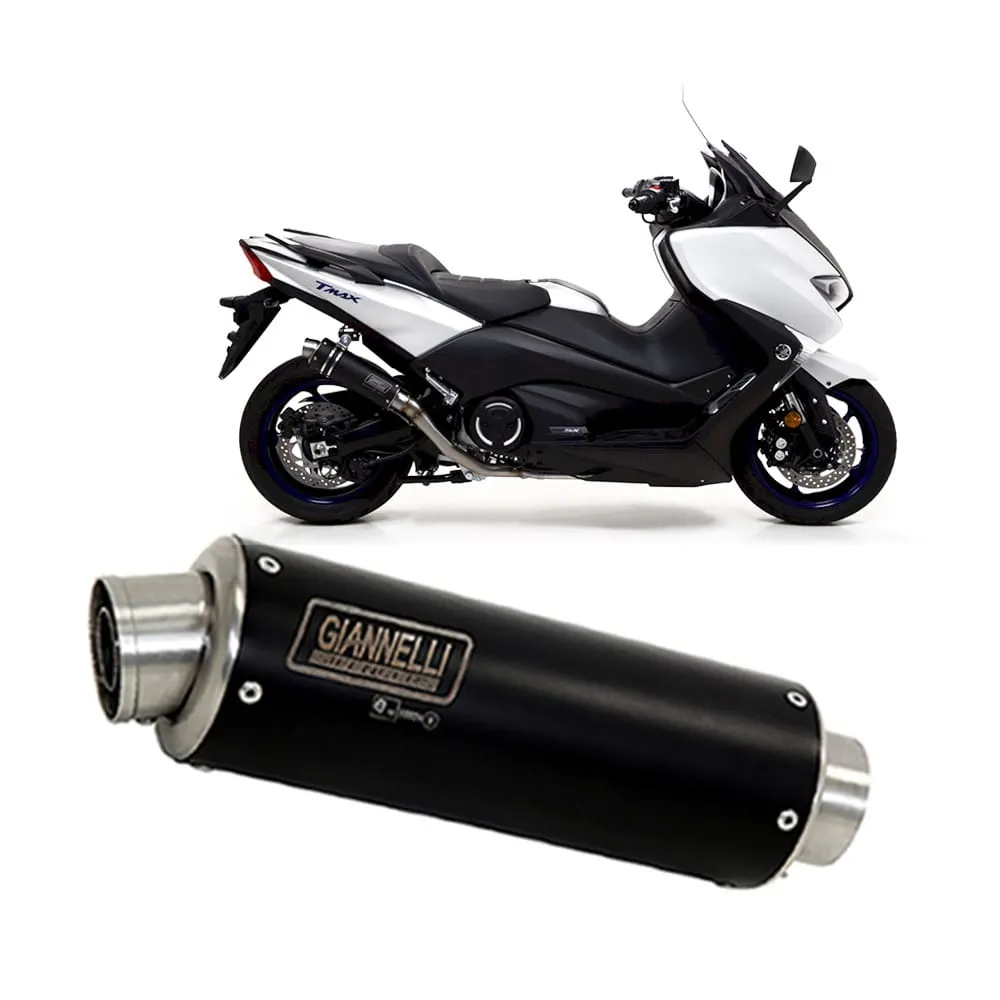 Scarico Completo Cat Giannelli Terminale Inox Nero Yamaha Tmax 530 2017 > 2020-73585XPZ-107610