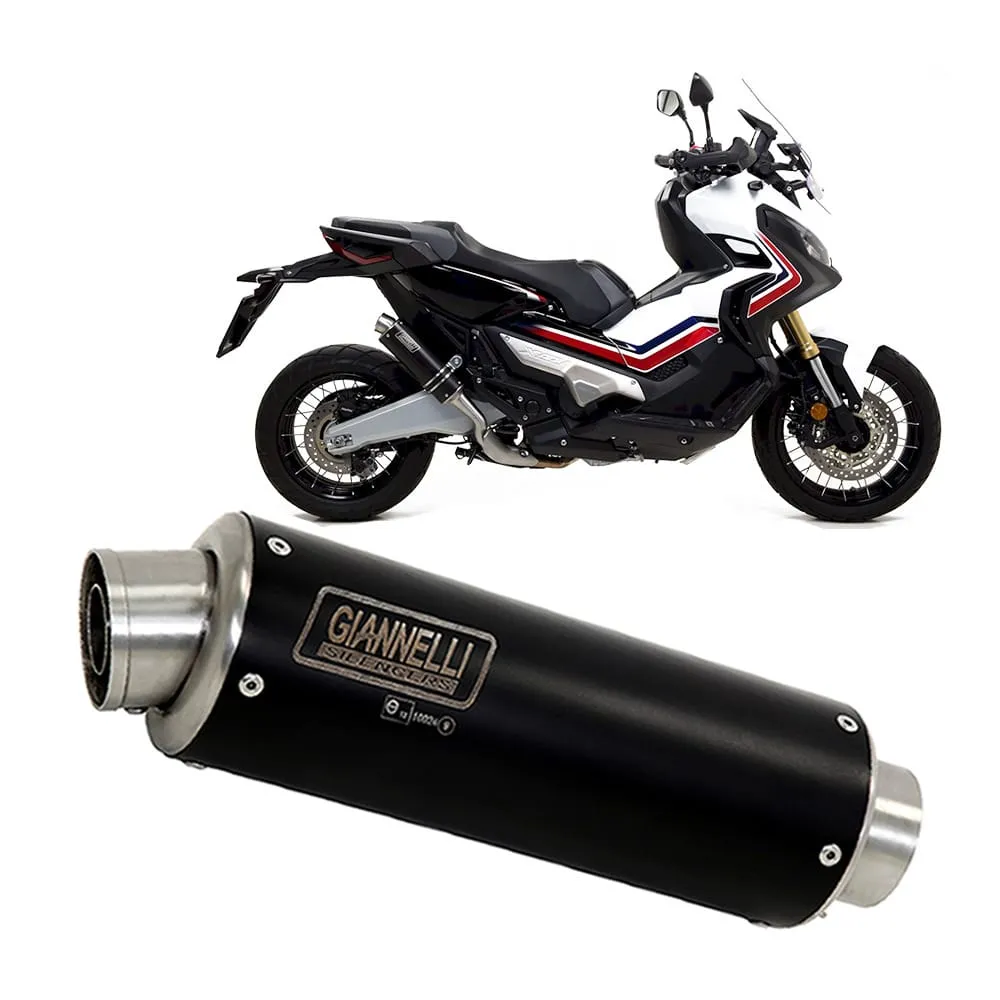 Terminale Di Scarico Giannelli Xpro Acciaio Inox Nero Honda Xadv750 2017 > 2021-73587XP-106916