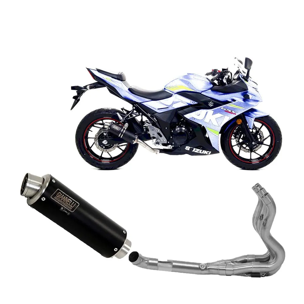 Impianto Scarico Completo No Cat Giannelli Inox Nero Suzuki Gsx 250r 2017 > 2020-73594XP--71221IN-107381