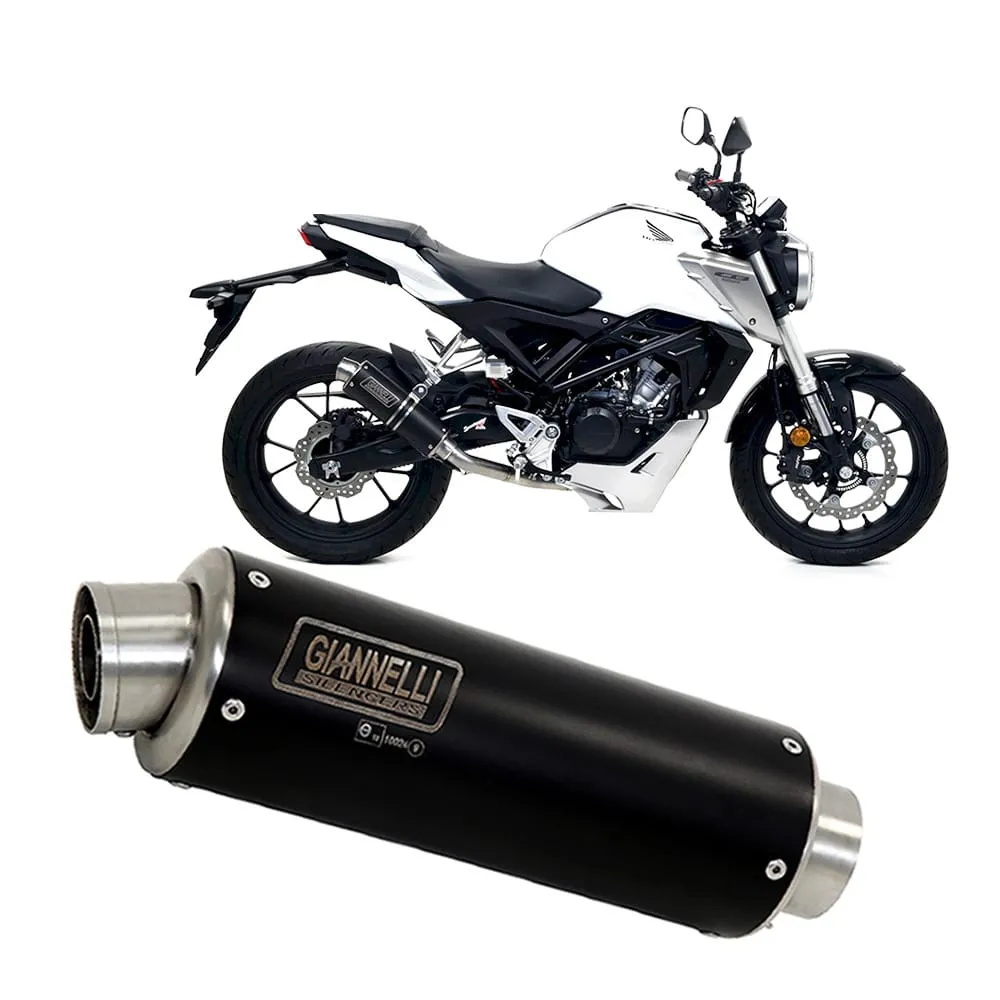 Scarico Completo Cat Giannelli Termin Acciaio Inox Nero Honda Cb125r 2018 > 2020-73603XPZ-106995