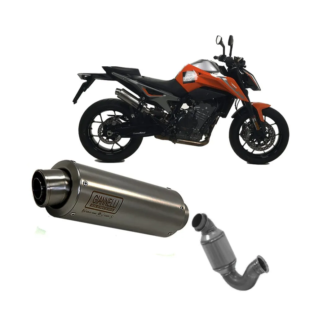 Terminale Scaric Giannelli X-pro Inox + Raccordo No Cat Ktm Duke 790 2018 > 2020-73610XPI--71231IN-107321