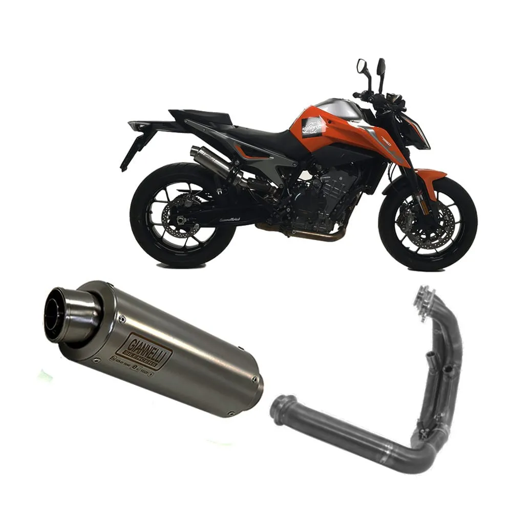 Impianto Di Scarico Completo No Cat Giannelli Inox Ktm Duke 790 2018 > 2020-73610XPI--71232IN-107323