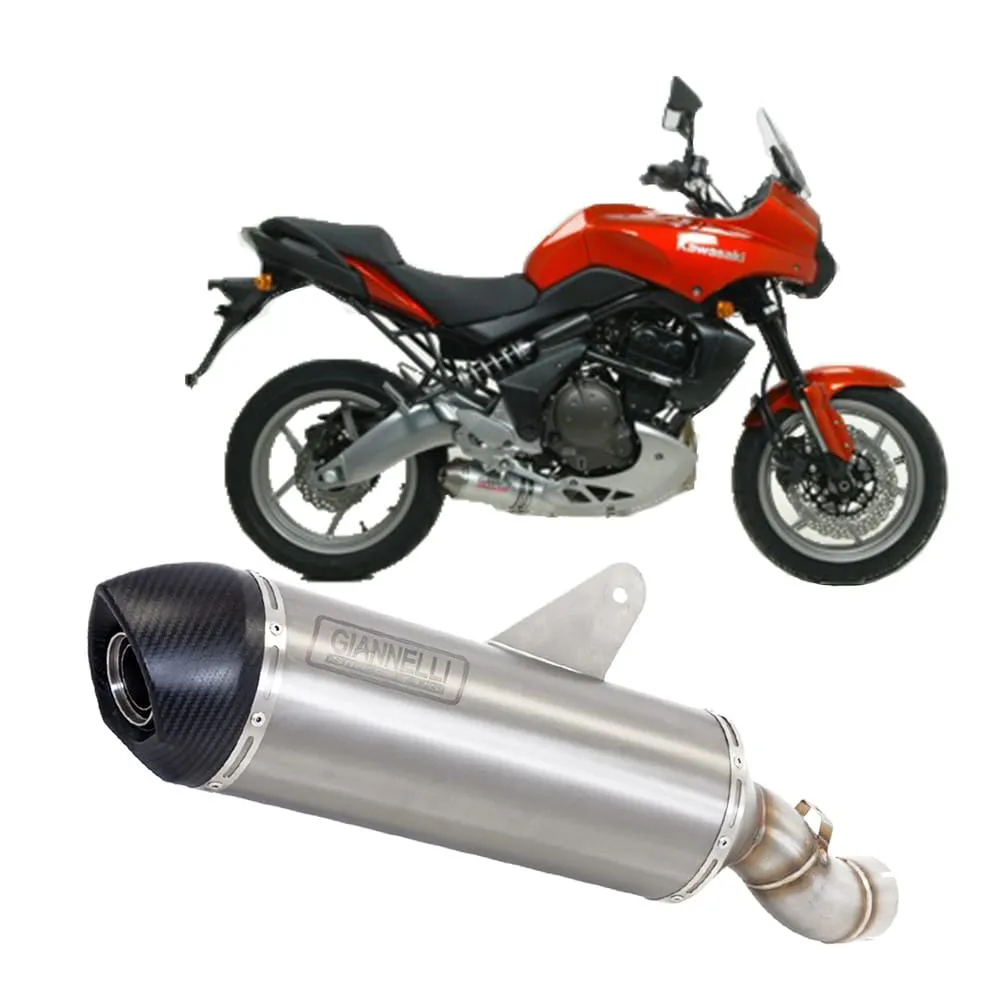 Terminale Scarico Giannelli Maxi Oval Alluminio Kawasaki Versys 650 2007 > 2014-73679A2-107062