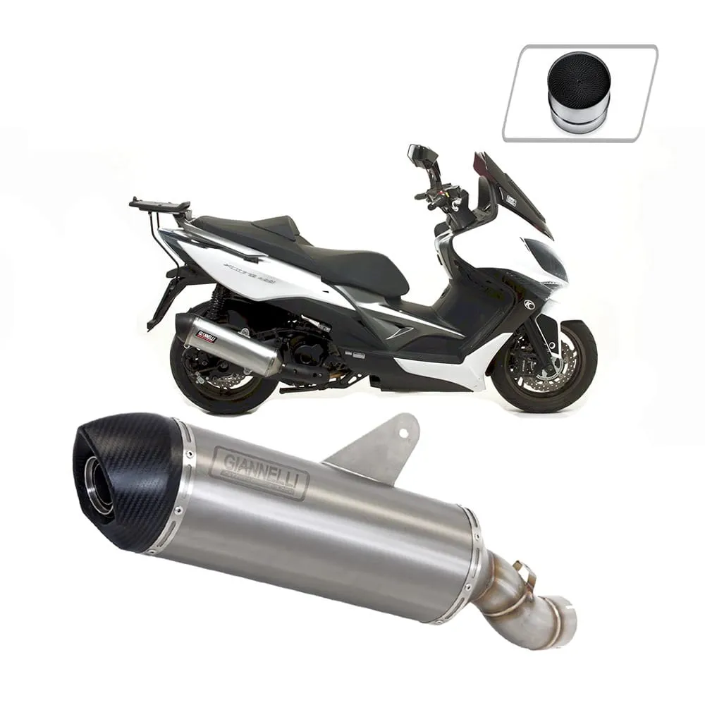 Scarico Completo Termina Allumini + Cat Giannelli Kymco Xciting 400i 2012 > 2016-73688A2KY--70511CT-107341