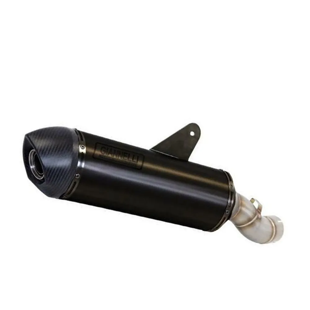 Terminale Scarico Giannelli Maxi Oval Allum Nero Suzuki V-strom 1000 2017 > 2020-73696B2Y-107466