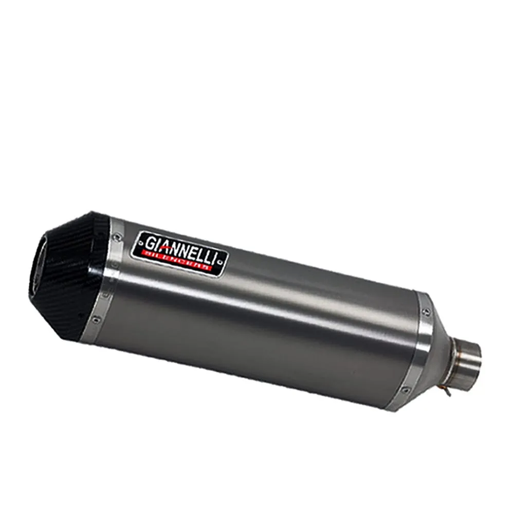 Terminale Scarico Giannelli Maxi Oval Titanio Suzuki Dl 1000 V-strom 2014 > 2016-73696T2Y-107458