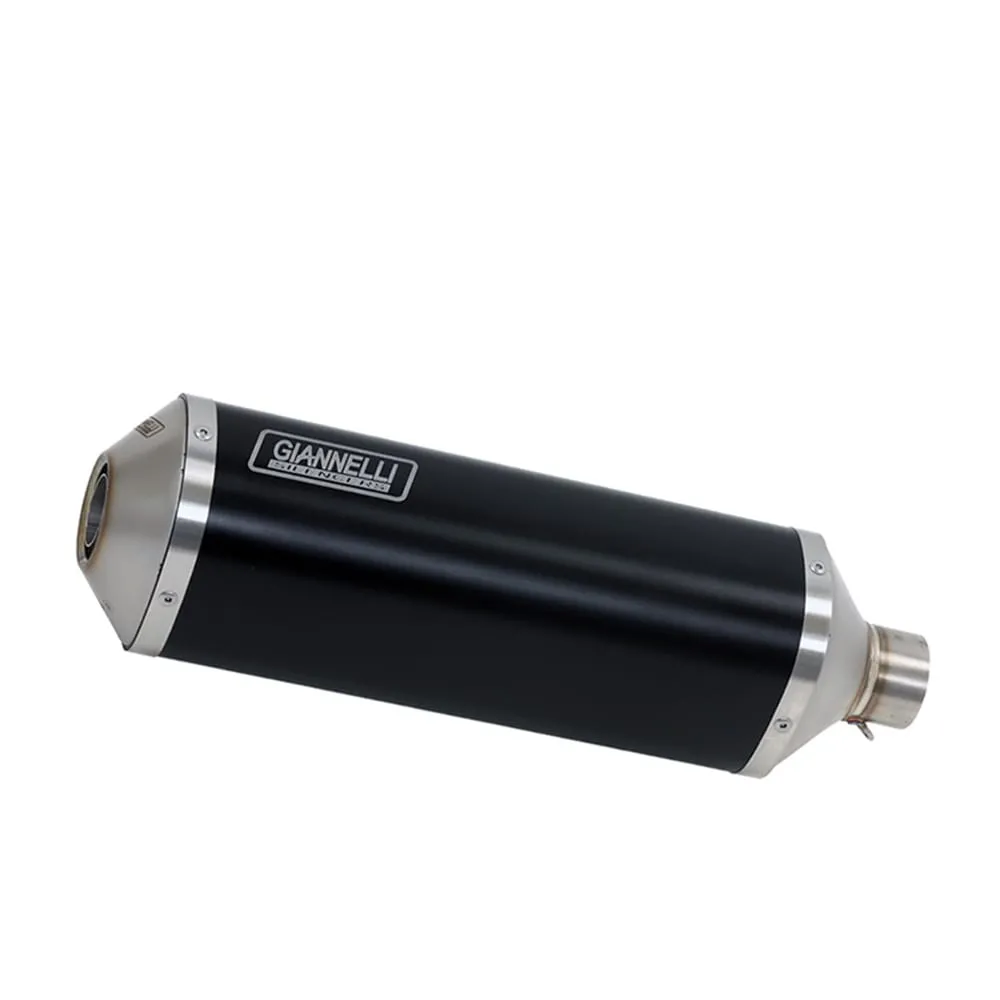 Terminale Scarico Giannelli Ipersport Alluminio Nero Kawasaki Z 750 2007 > 2014-73728B6S-107125