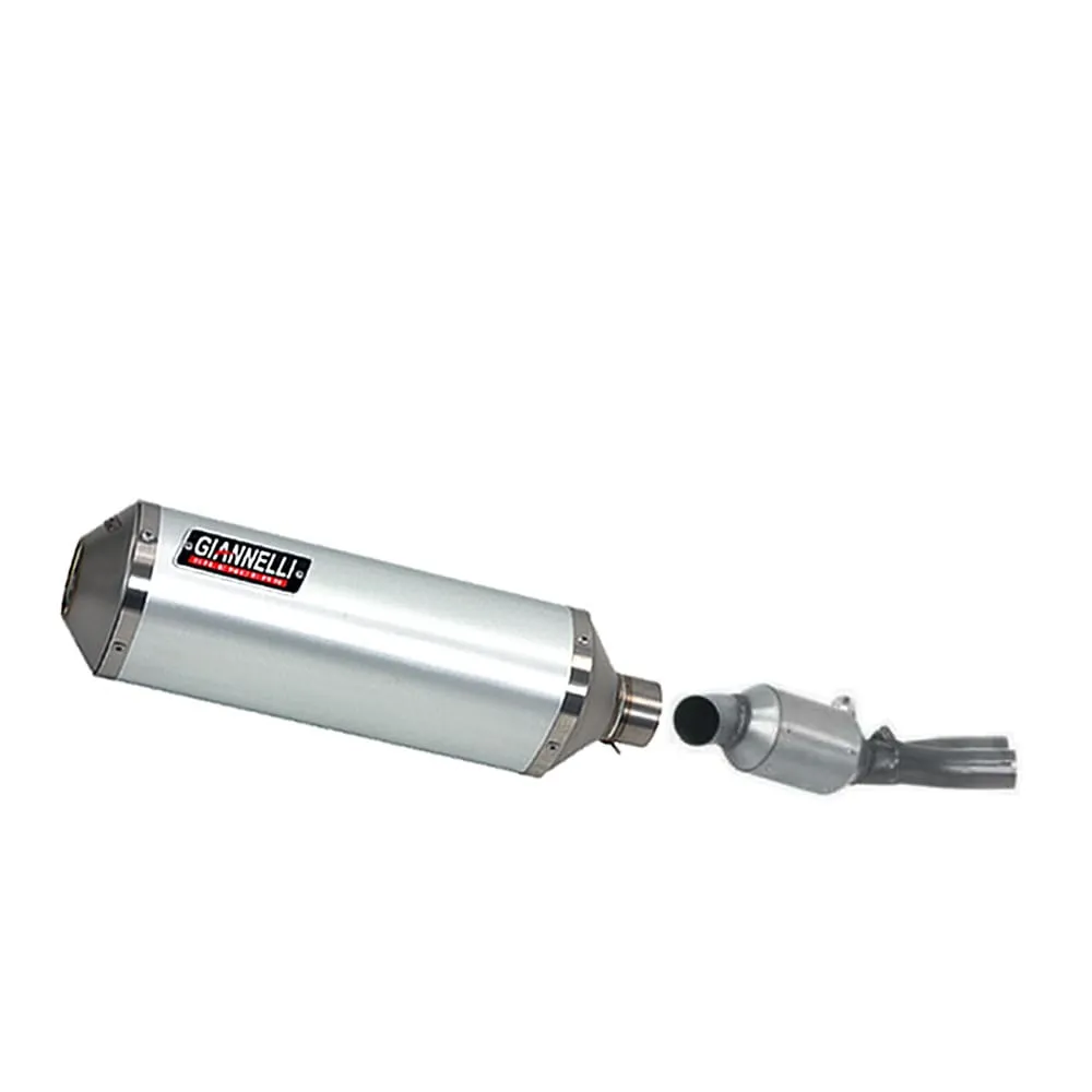 Terminale Scarico Giannelli Ipersport Allum + Raccordo Honda Cb1000r 2008 > 2016-73739A6S--71183IN-106959