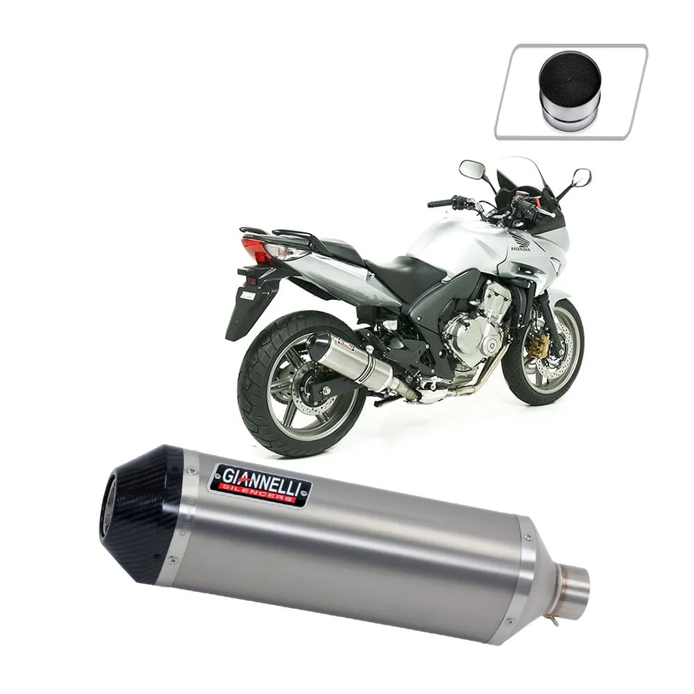 Terminale Scarico Titanio + Raccordo Cat Giannelli Honda Cbf 600 S 2008 > 2013-73747T6SY--71506CT-106842