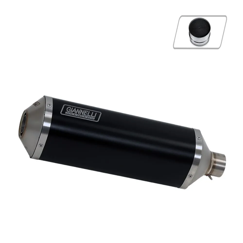 Terminale Scarico Giannelli Ipersport Allumi Nero + Cat Ktm Duke 125 2011 > 2016-73784B6S--70508CT-107213