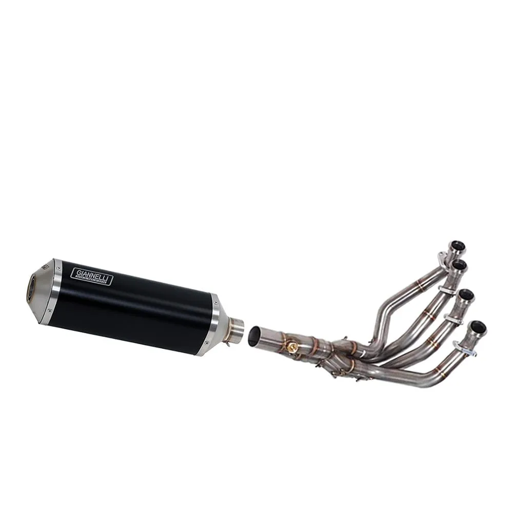 Impianto Scarico Completo No Cat Giannelli Allum Nero Kawasaki Z 800 2013 > 2016-73799B6S--71207IN-107154