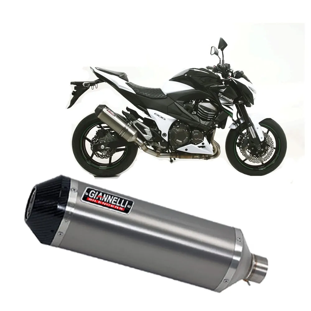 Terminale Scarico Giannelli Ipersport Titanio Kawasaki Z 800 E 72kw 2013 > 2016-73801T6SY-107135