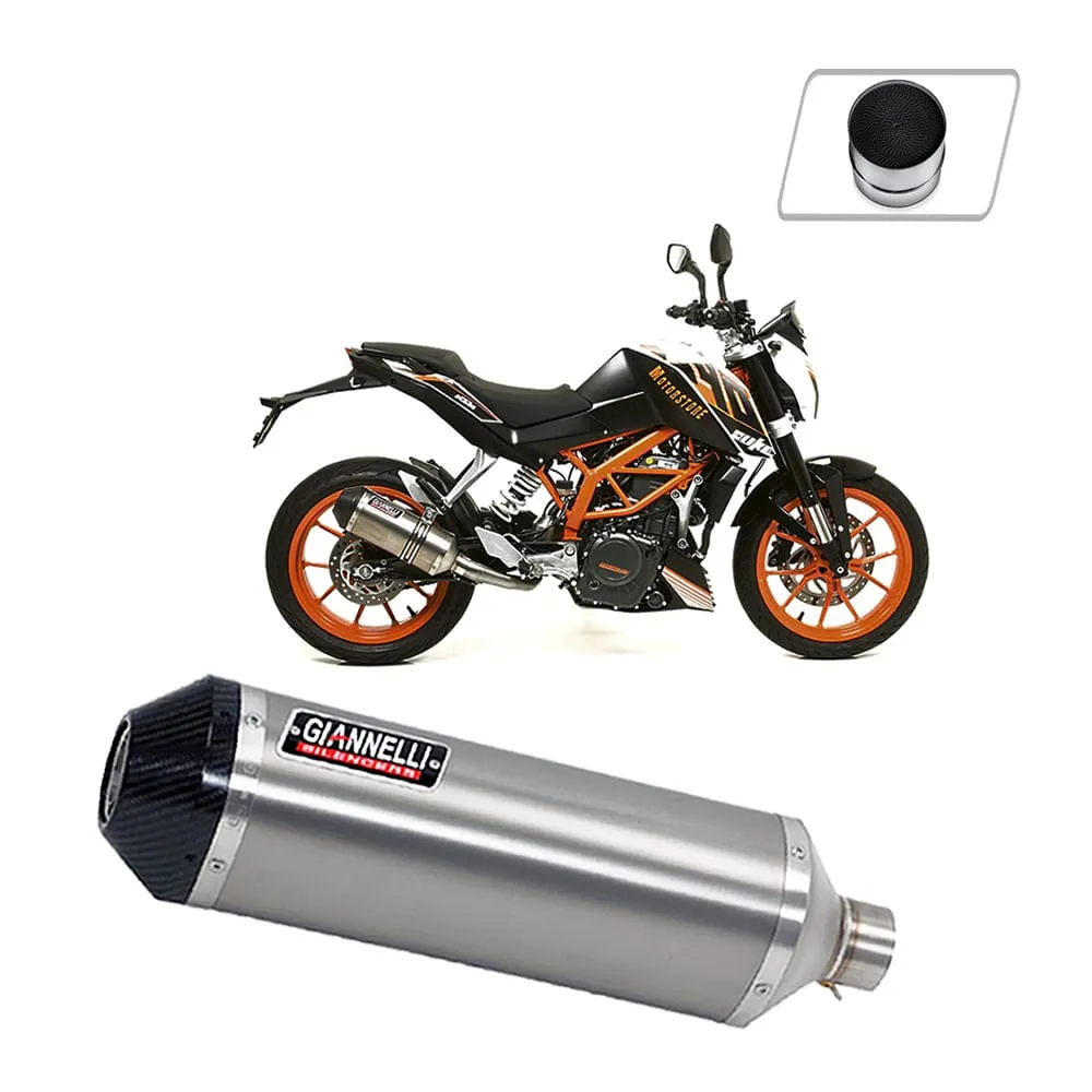 Terminale Scarico Giannelli Ipersport Titanio + Cat Ktm Duke 390 2013 > 2016-73810T6SY--70506CT-107254